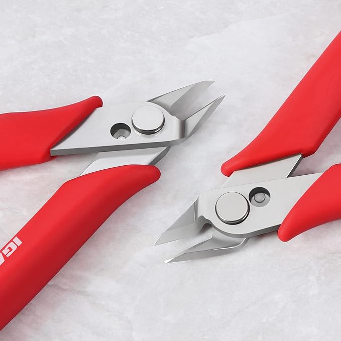 IGAN Wire Flush Cutters, Precision Jewelry Making Cutting Pliers, Micro Wire - Image 4
