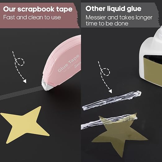 Secopad 12 Pack Scrapbook Tape, Double Sided Tape Roller - Image 4