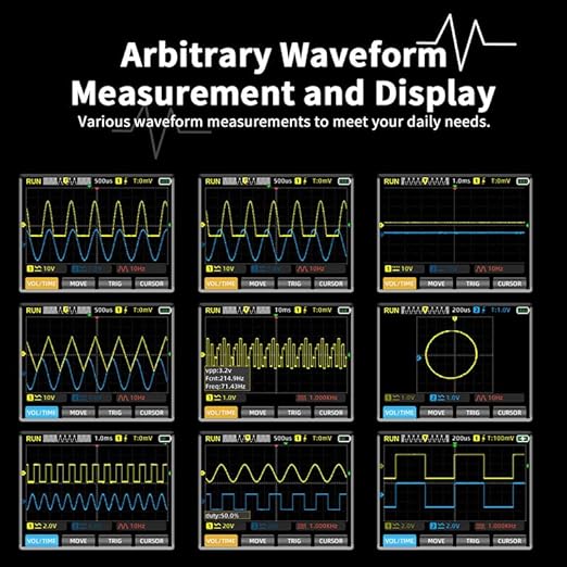 3 in 1 Handheld Oscilloscope Automotive Dual Channel 50MHz with Digital Multimeter and Signal Generator