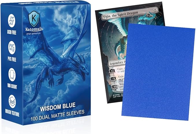 Wisdom Blue Dual Matte Card Sleeves, Katomula Card Sleeves by Katomula