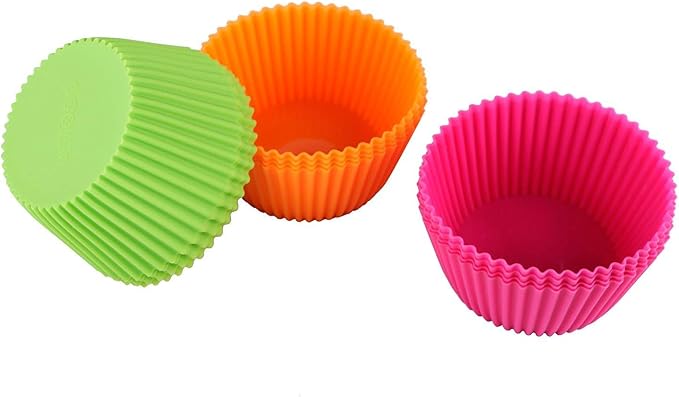 Webake Silicone Baking Cups, 4.3 nch Jumbo Nonstick Cupcake Liners 12-Pack | - Image 7