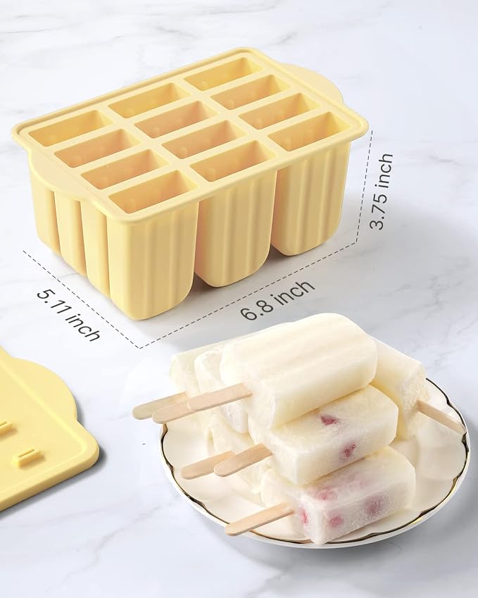 Popsicles Molds, MEETRUE 12 Pieces Silicone Popsicle Molds Easy-Release - Image 6