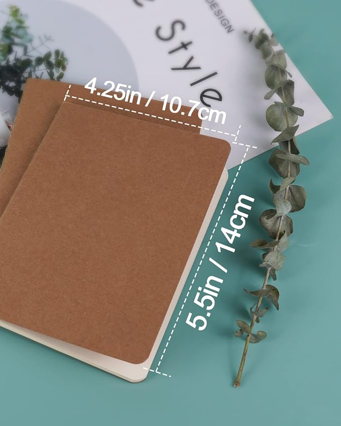 Small Notebook Bulk 60 Packs Pocket Journal Blank A6 Kraft Notepads - Image 2