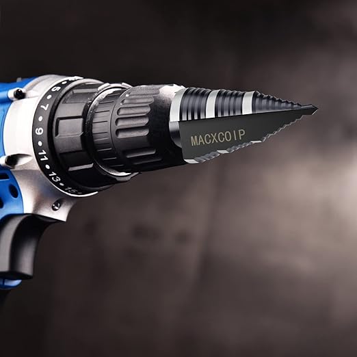 M2 Step Drill Bit, 3/16 to 1-3/8 in, Double Fluted, Cutting Drill Bit for Stainless Steel, Metal, Aluminum, Copper, Wood, PVC