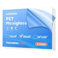 6 Pack of PET/Plexiglass Sheets 18x24-0.04" Clear Plastic Sheet Panels by Langaelex