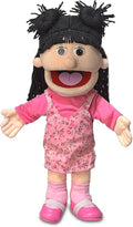 14" Susie, Peach Girl, Hand Puppet by SillyPuppets