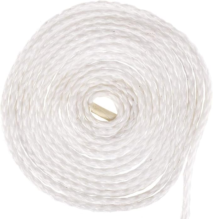 Hollow Braid Polypropylene Rope (5/16 Inch, 500 Feet, White) - Barrier Rope - Trail Marking, Crowd Control, Golf Courses