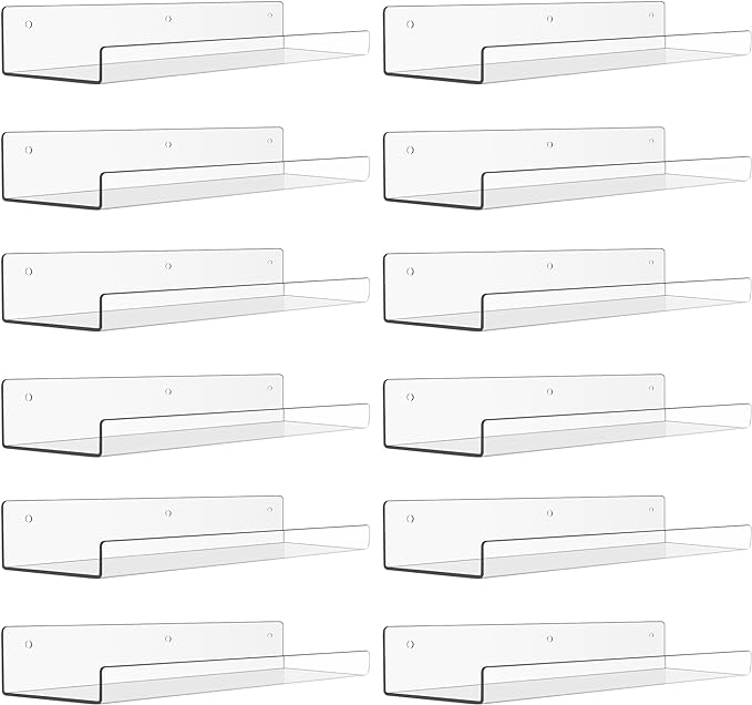 upsimples 12 Pcs 15" Acrylic Shelves by upsimples