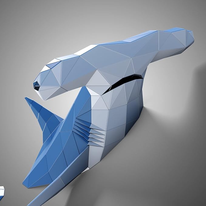 Hammerhead Shark 3D Paper Sculpture - Image 5