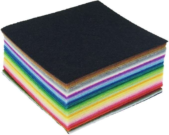 42pcs Felt Fabric Sheet 4"x4" Assorted Color DIY Craft Squares Nonwoven 1mm - Image 4