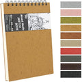 8.3x5.8 Sketch Book, Top Spiral Bound Sketch Pad, 60sheets 92lb/150gsm Nature by E-WEICHEN