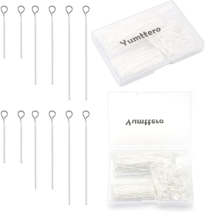 400 PCS 30mm 50mm 70mm Mixed Length Eye Pins by Yumttero