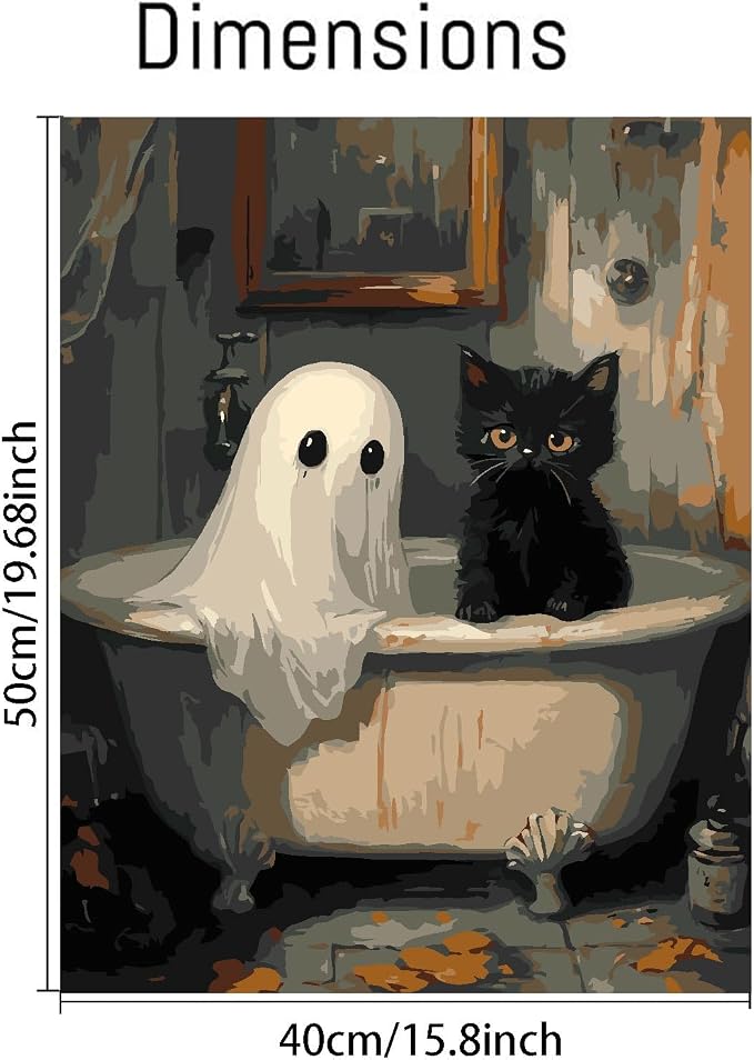Clendo Halloween Paint by Numbers Kit - Image 2