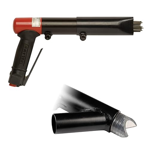 CS Unitec | 123.2199 VS | Heavy-Duty Air-Powered 2BPG Standard Pistol Needle Scaler with Vacuum Shroud. 19-Needle Air Chisel, 3000 Blow per Minute, 5.5 CFM. - Made in England