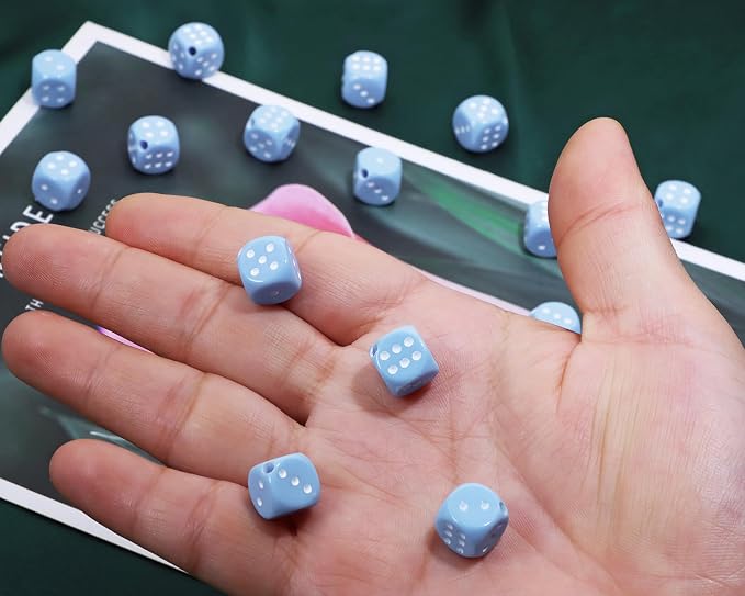 Tupalizy 10mm Acrylic Dice Beads Small 6 Sided Dice Charms - Image 4