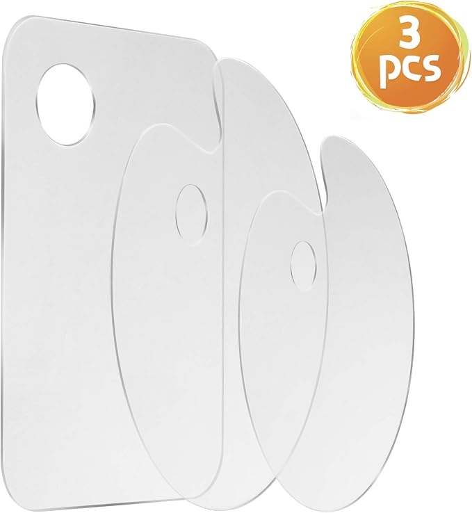 3pcs Acrylic Paint Palette Clear Art Palette - Image 8