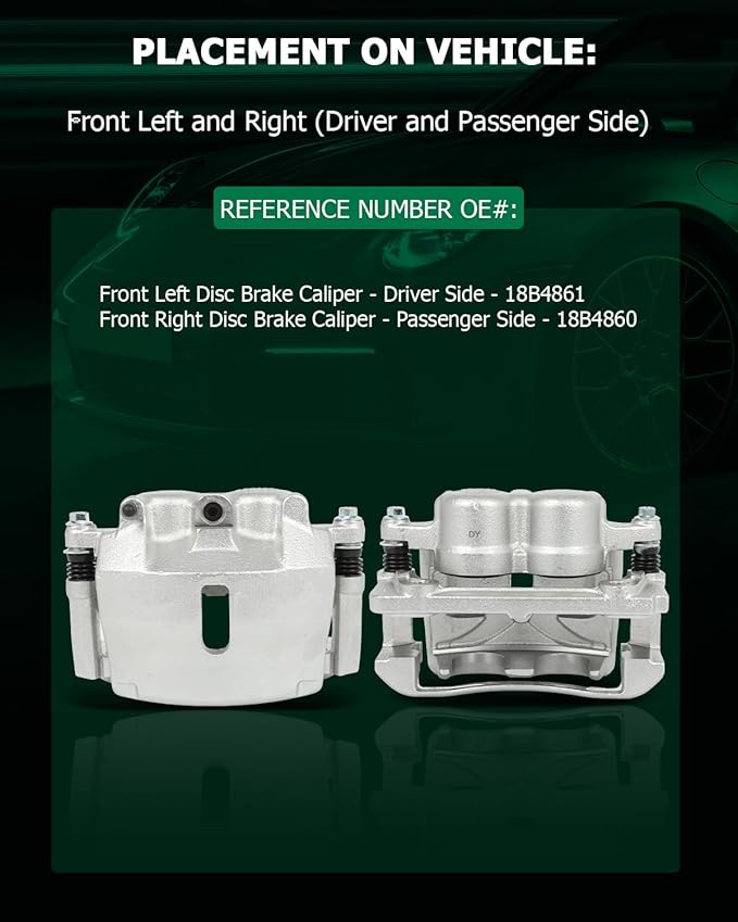 SCITOO 18B4861 18B4860 Front Left & Right Disc Brake Calipers Assembly w/Bracket For Ford For F-150 2004-2005,For Ford For Lobo 2005