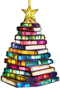Sensemory Book Christmas Ornament 2025 Faux Stained Glass, Tree Decor Ornaments by Sensemory
