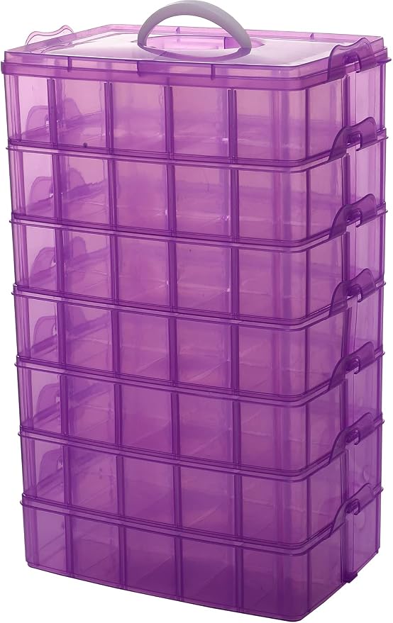 Sooyee 7 Layers Stackable Storage Container, 70 Adjustable Compartments by Sooyee