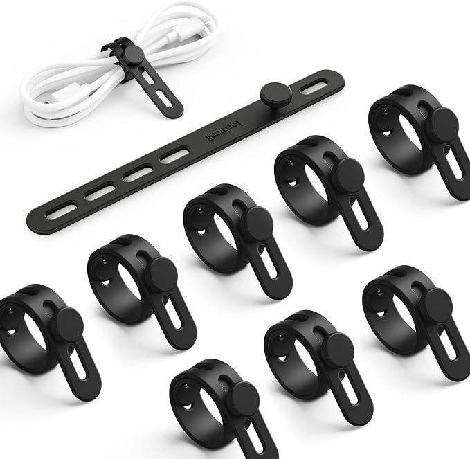 Lamicall 10Pack Reusable Cord Organizer Cable Ties by Lamicall