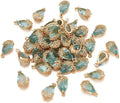 FASHEWELRY 50Pcs Faceted Transparent Glass Teardrop Pendants Crystal Glass by FASHEWELRY