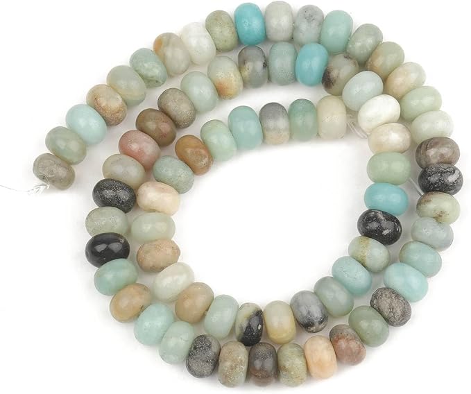 Songxi 5x8mm Natural Amazonite Stone Rondelle Beads, Gemstone - Image 5