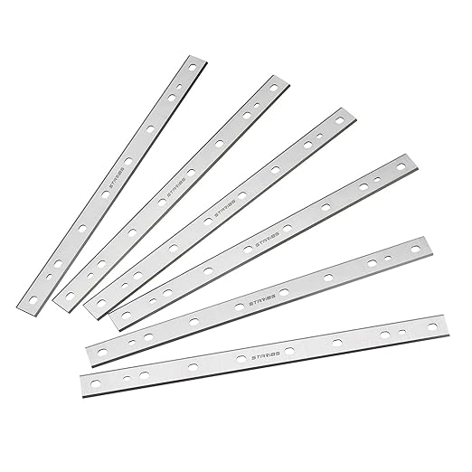 12-1/2 Inch Planer Blades, M2 HSS Replacement Knives for DeWalt DW734 & DW7342, Set of 3, Double-Sided High-Speed Steel for Precision Woodworking
