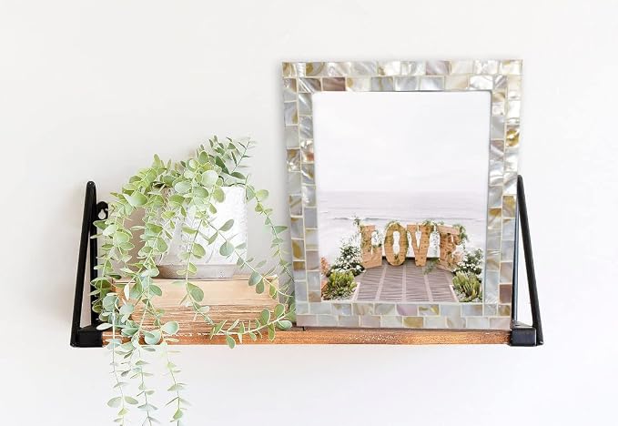 Natural White Picture Frame 8x10, Wedding Picture Frame, Wall Hanging or - Image 7