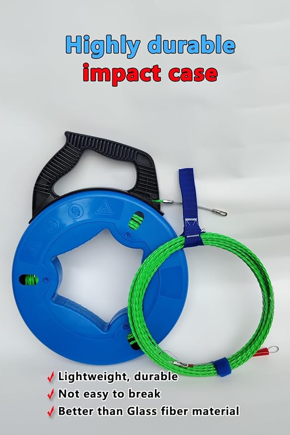 131FT 4.5mmProfessional Flexible Wire Rodding Guide Kit for Electrical Wiring Installation with Storage Case【40M*4.5mm】