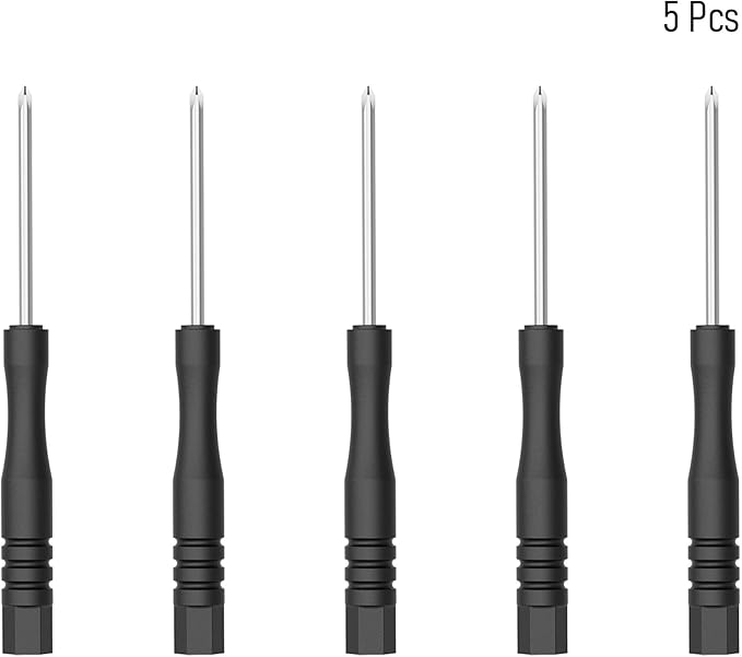 5PCS Mini Phillips Screwdriver, 3mm Cross Head with Black Non-slip Handle for Small Appliances, 3.15"(80mm) Total Length, Non-magnetic