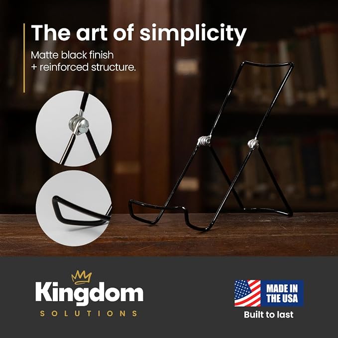 KINGDOM SOLUTIONS MADE IN USA 48-Pack Adjustable Black Metal Easels - Image 6