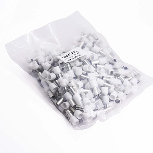 Fidioto AWG6 Wire Ferrules Terminals, 250pcs AWG6 Terminal Connector Wire Insulated Cord Pin Ends Terminals for Electric, Industrial, Chemical Industry, Power Control System, etc.