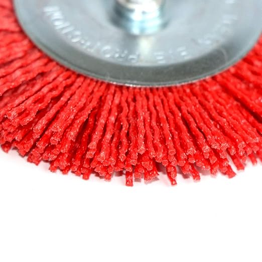 3Pcs Abrasive Wire Wheel Brushes Assorted Nylon Brush Set 3Inch/4" for Drill with 1/4" Shank