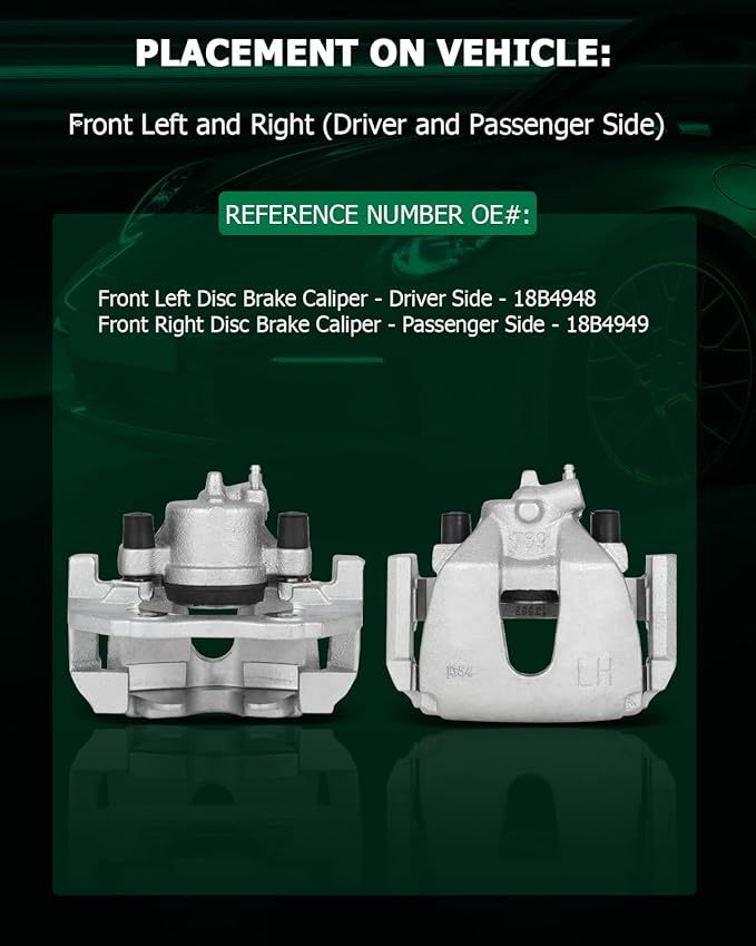SCITOO Front Left+Right Brake Calipers With Bracket 18B4948 18B4949 Compatible For Ford For Focus 2004-2007