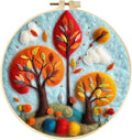 CaptainCrafts Needle Felting Kit, Wool Felt Supplies, Embroidery Hoops by CaptainCrafts