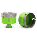 Diamond Core Drill Bit,2pcs Diameter 2-1/2 inch 65mm Thread 5/8-11,Vacuum Brazed Dry Wet Hole Saw for Porcelain Tile,Granite,Marble,Concrete,Masonry,Brick