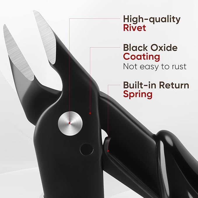 5 Inch Flush Cutters, 2 Pack Micro Wire Cutters, Sharp Zip Tie Cutter, - Image 4