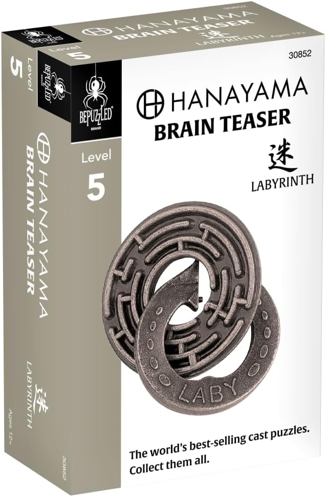 BePuzzled | Labyrinth Hanayama Metal Brainteaser Puzzle Mensa Rated Level 5 - Image 3