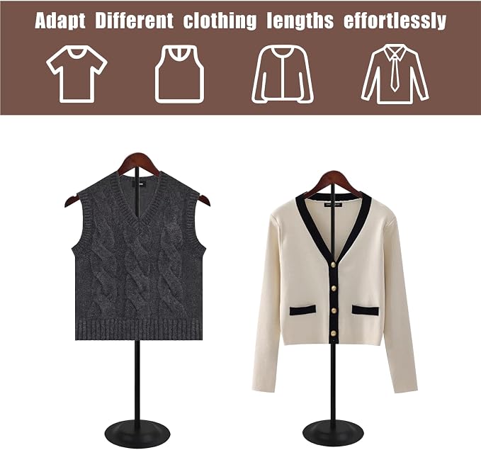 4 Pack T Shirt Display stand, Adjustable T shirt Shoulder Stand - Image 4