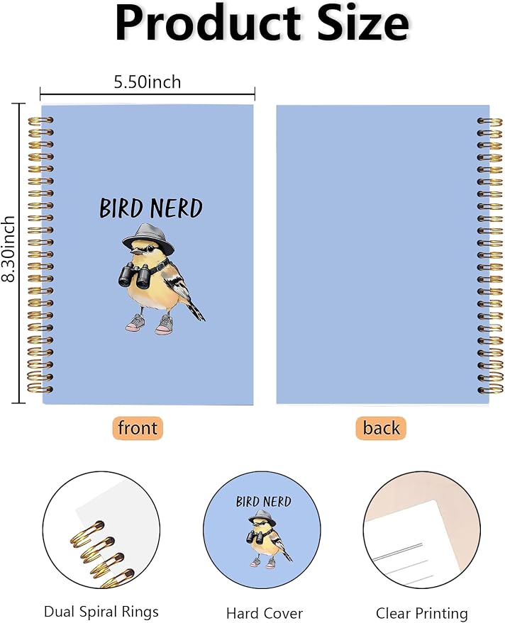 Funny Bird Birding Spiral Notebook, Birds Watching Journal, Gifts - Image 2