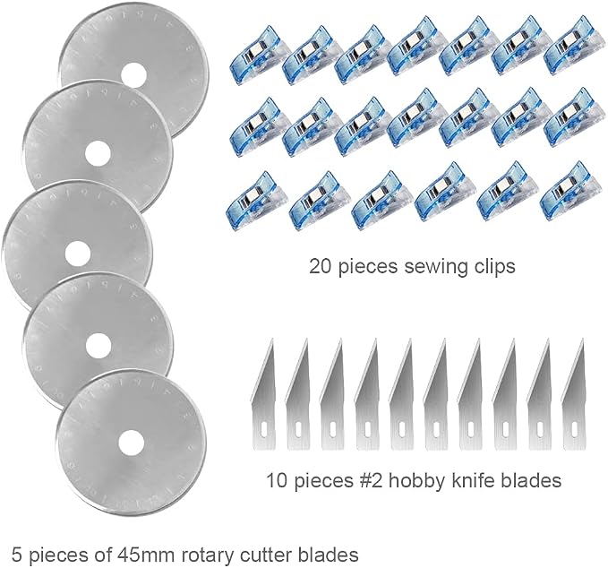 39 Pcs Rotary Cutter Set Blue - Image 3
