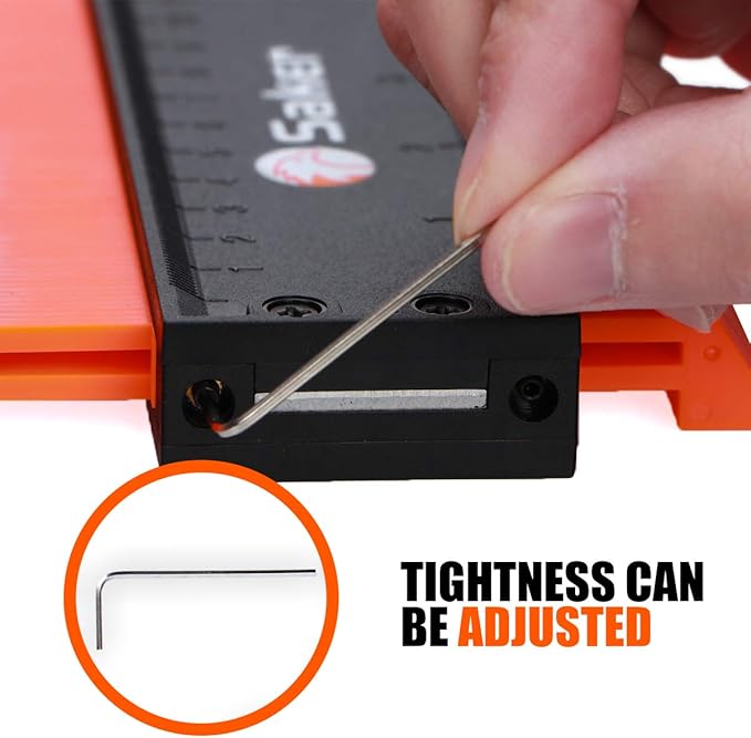 Saker Contour Gauge (10 Inch Christmas Packaging) Profile Tool- Adjustable Lock