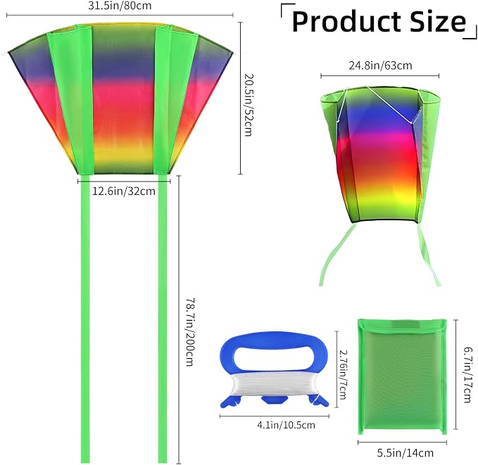 Easy Flyer Kite with Long Tail and String Line - Image 2