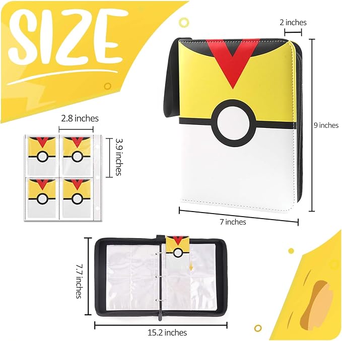 Card Binder 4 Pocket, Trading Card Holder Fits 400 Cards - Image 2