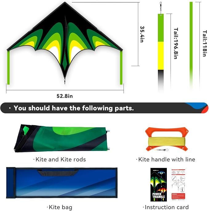 Kite, Large Delta Kites for Kids and Adults, Durable Multifunctional Beach Kite - Image 2