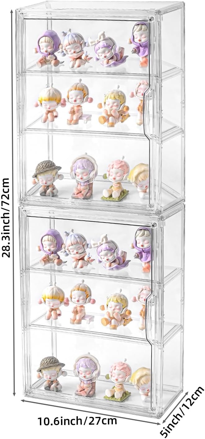 3 Tier Display Case for Collectibles, Storage Container - Image 2