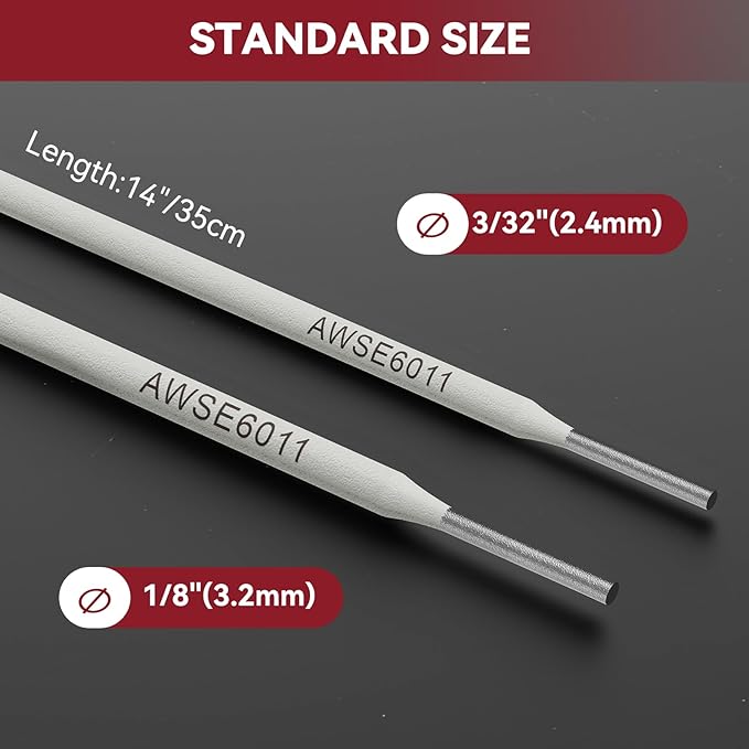 ARCCAPTAIN E6011 Welding Rod 3/32" 5LB Carbon Steel Welding Sticks Electrodes, Welding Rods ARC Welding Equipment