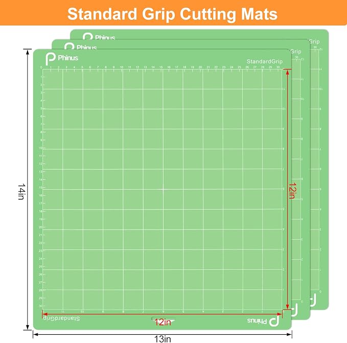 3 Pack Standard Grip Mat 12x12, Reusable Cutting Mats - Image 2