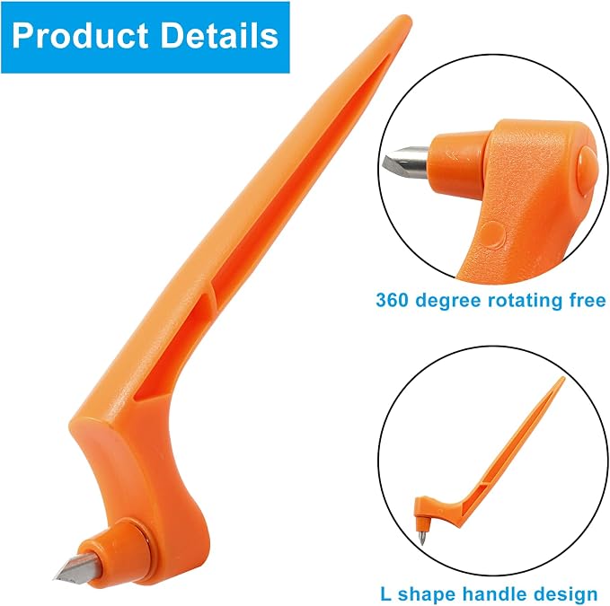 Orange Craft Cutting Tools Pen | 3 Different 360 Degree Rotating Blades - Image 2