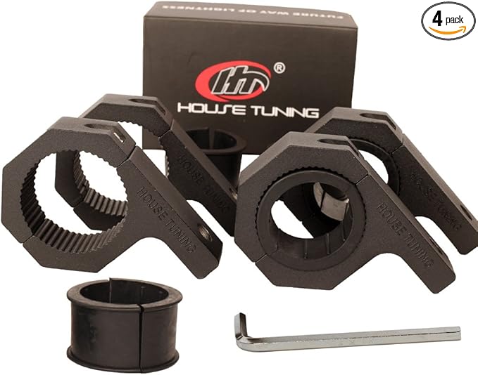 1.875" Roll Cage Clamps 4 Pack,1 7/8" Dimeter Tube Clamp Bracket,Roof Bar Clamp for Fog Light Bar (1.875"-Clamp Mount Kit)